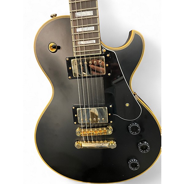 Used Schecter Guitar Research DIAMOND SERIES SOLO-II CUSTOM BLACK AND GOLD Solid Body Electric Guitar