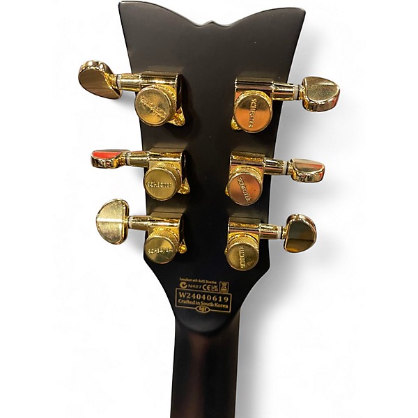 Used Schecter Guitar Research DIAMOND SERIES SOLO-II CUSTOM BLACK AND GOLD Solid Body Electric Guitar