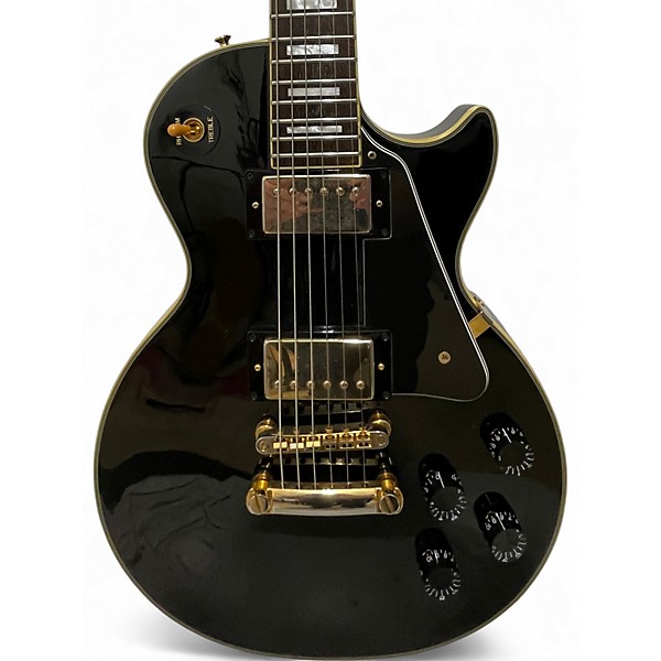 Used Epiphone Les Paul Custom Black Solid Body Electric Guitar