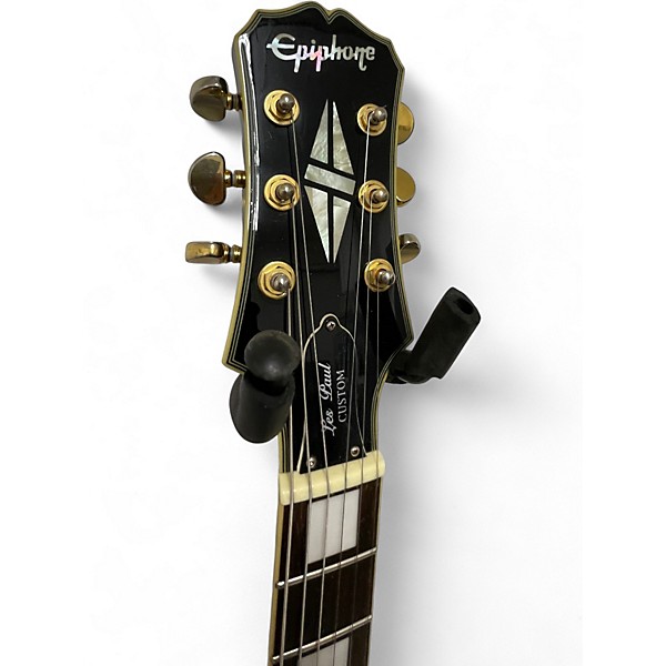 Used Epiphone Les Paul Custom Black Solid Body Electric Guitar