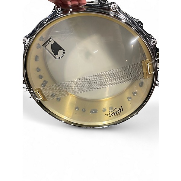 Used Mapex 5.5X14 Black Panther Metallion Brass Snare Brass Drum