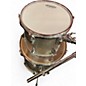 Used Rhythm Art 5 Piece Drum Set Silver Drum Kit