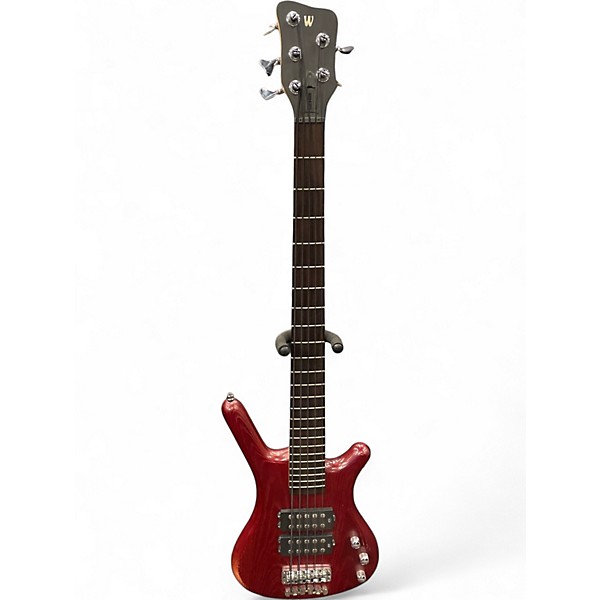 Used Warwick Corvette 5 String satin cherry Electric Bass Guitar