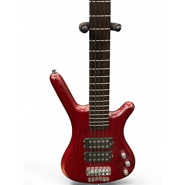 Used Warwick Corvette 5 String satin cherry Electric Bass Guitar