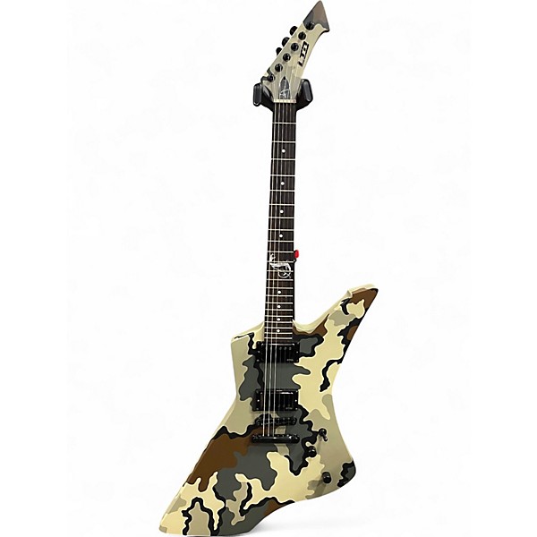 Used ESP LTD James Hetfield Snakebyte Desert Camo Solid Body Electric Guitar