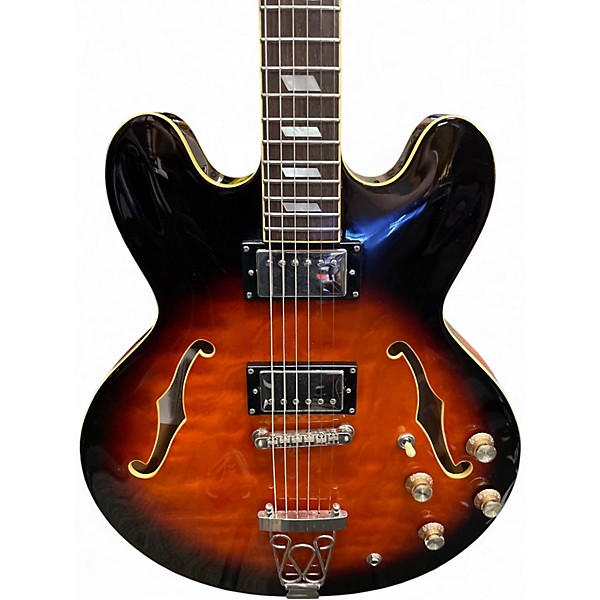 Used PEERLESS RENAISSANCE STANDARD Sunburst Hollow Body Electric Guitar