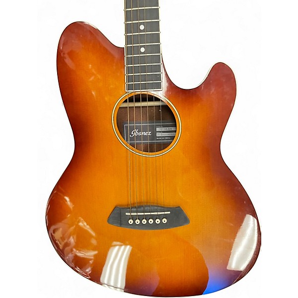 Used Ibanez TCY10E Talman Vintage Sunburst Acoustic Electric Guitar