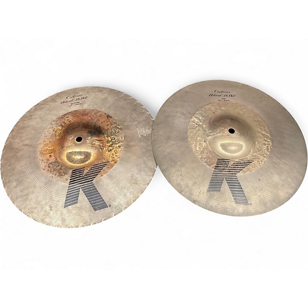 Used Zildjian 13in K Custom Hybrid Hi Hat Pair Cymbal