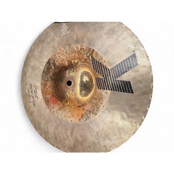 Used Zildjian 13in K Custom Hybrid Hi Hat Pair Cymbal