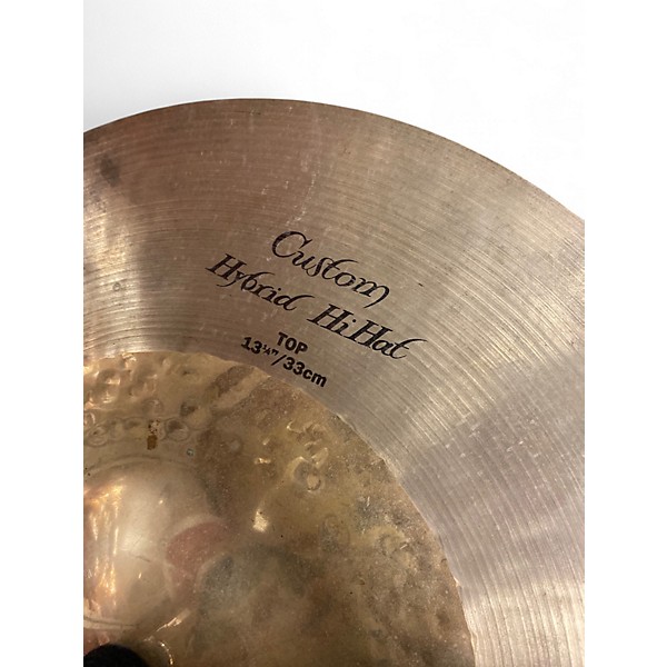 Used Zildjian 13in K Custom Hybrid Hi Hat Pair Cymbal