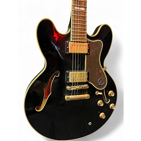 Used Epiphone Sheraton II Pro Ebony Hollow Body Electric Guitar