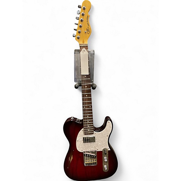 Used G&L Tribute ASAT Classic Thinline Trans Red Hollow Body Electric Guitar