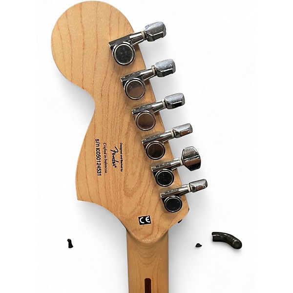 Used Squier Deluxe Stratocaster HSS Natural Solid Body Electric Guitar