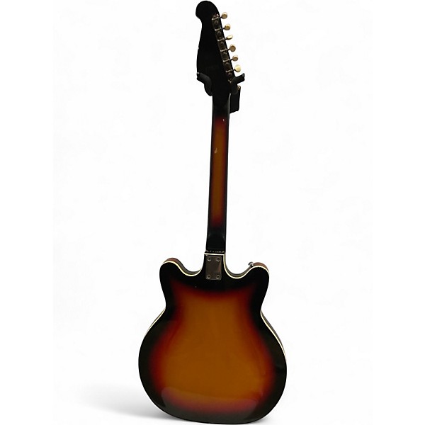 Vintage 1960s Kay STRATFORD 3 Color Sunburst Hollow Body Electric Guitar