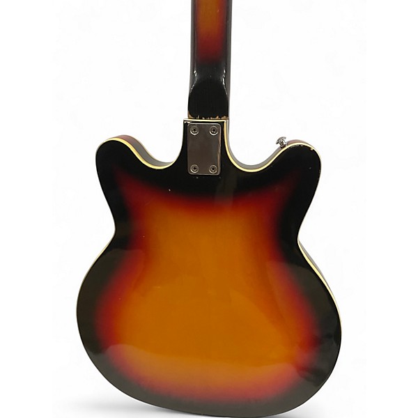 Vintage 1960s Kay STRATFORD 3 Color Sunburst Hollow Body Electric Guitar