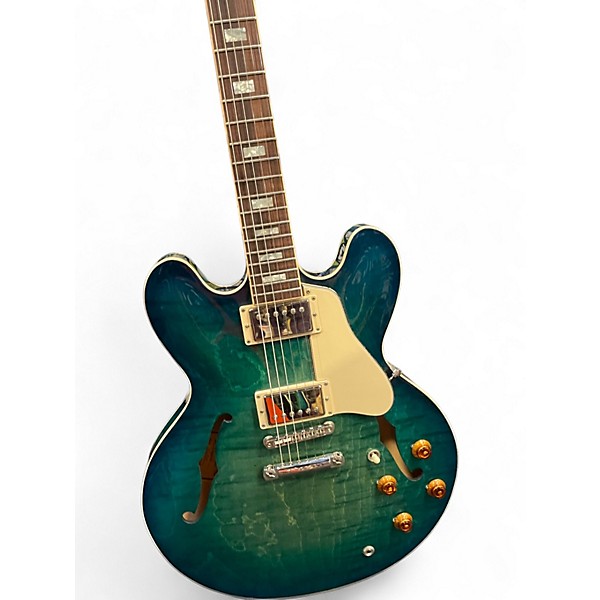 Used Gibson ES335 Figured Ocean Turquoise Hollow Body Electric Guitar