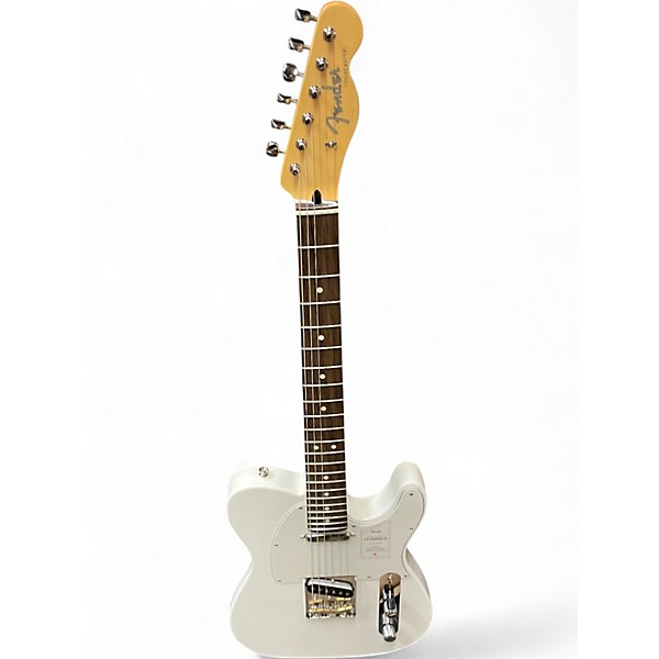 Used Fender HYBRID II TELECASTER MIJ White Solid Body Electric Guitar