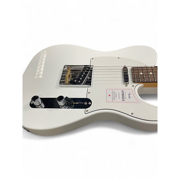 Used Fender HYBRID II TELECASTER MIJ White Solid Body Electric Guitar
