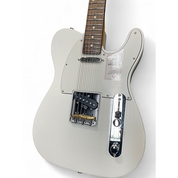 Used Fender HYBRID II TELECASTER MIJ White Solid Body Electric Guitar