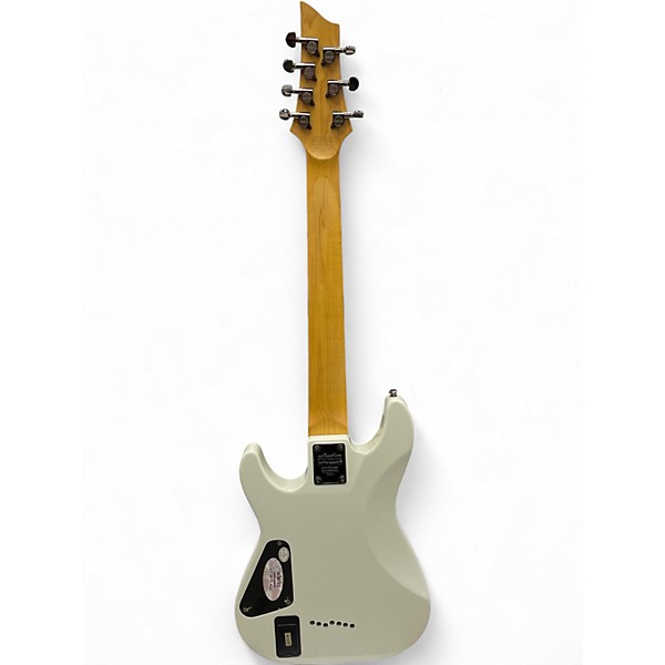 Used Schecter Guitar Research Demon 7 String Vintage White Solid Body Electric Guitar