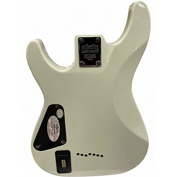 Used Schecter Guitar Research Demon 7 String Vintage White Solid Body Electric Guitar