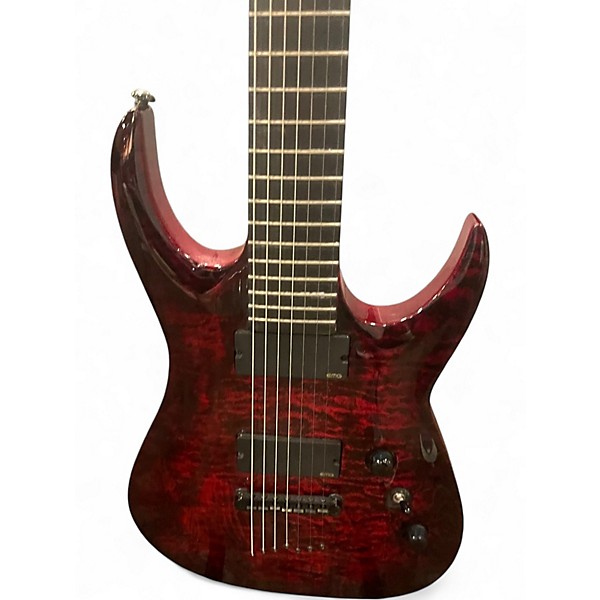 Used 2024 Agile SCEPTOR PRO 727 TRIBAL RED Solid Body Electric Guitar