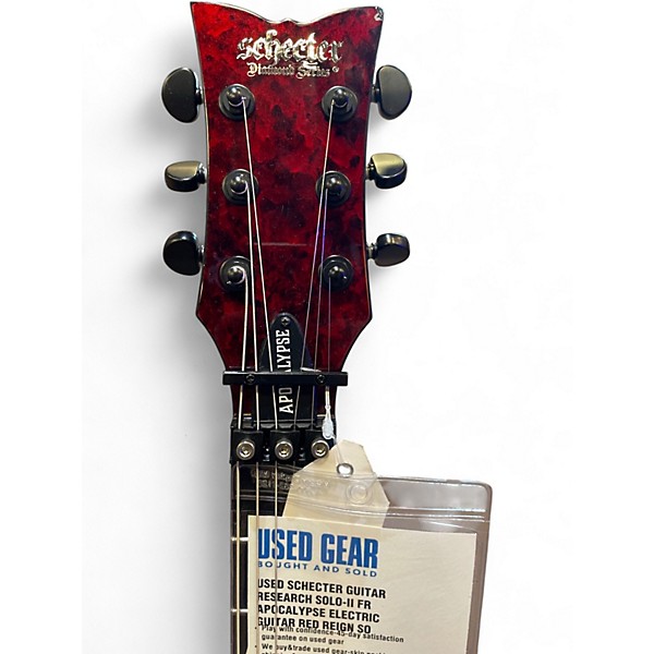 Used Schecter Guitar Research Solo-II FR Apocalypse Electric Guitar RED REIGN Solid Body Electric Guitar