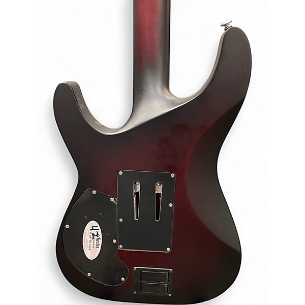 Used Schecter Guitar Research Hellraiser C1 Floyd Rose Sustaniac Crimson Burst Solid Body Electric Guitar