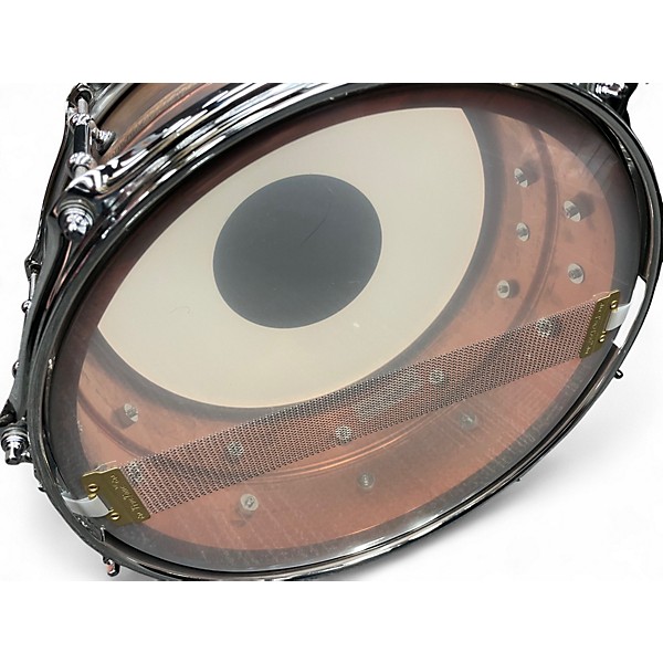 Used Ludwig 6.5X14 Copper Phonic with Tube Lugs Raw Smooth Finish Drum