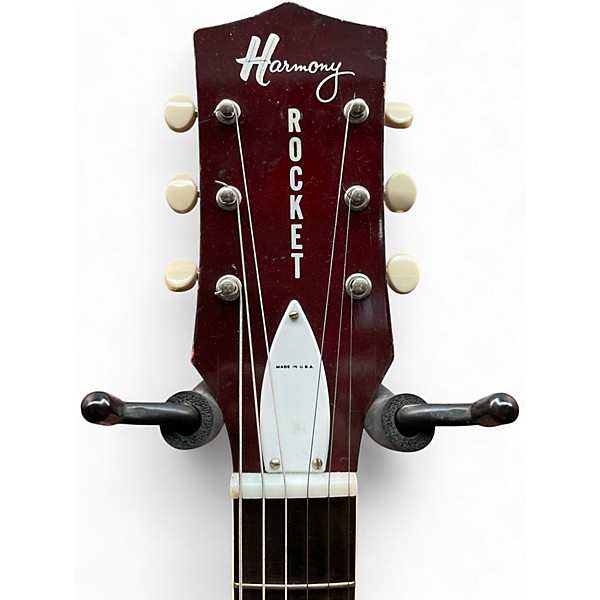 Vintage 1969 Harmony Rocket H56 Red Hollow Body Electric Guitar