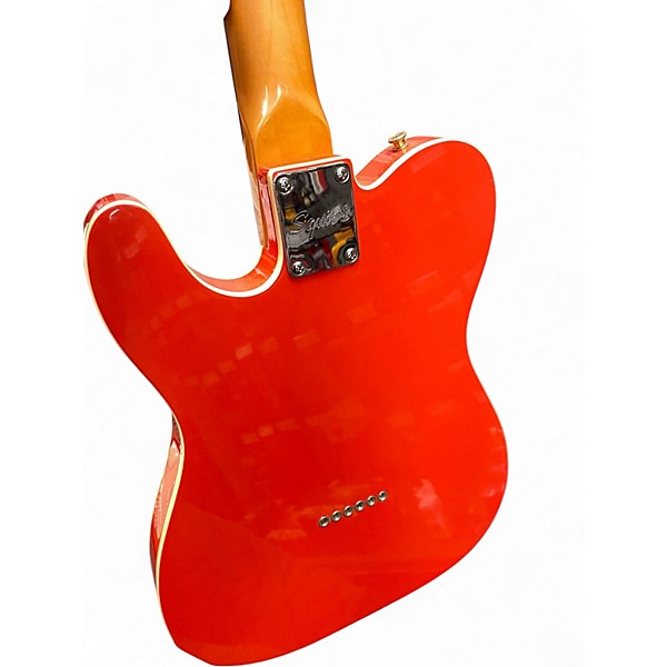 Used Squier CUSTOM TELECASTER Fiesta Red Solid Body Electric Guitar