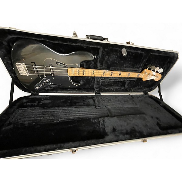 Vintage 1973 Fender Jazz Bass Black Electric Bass Guitar