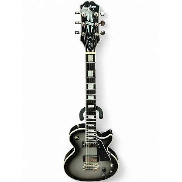 Used Epiphone Les Paul Custom Silverburst Solid Body Electric Guitar