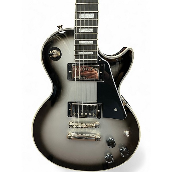 Used Epiphone Les Paul Custom Silverburst Solid Body Electric Guitar