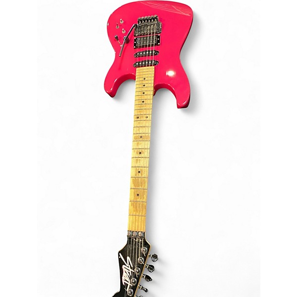 Used 1980s Fender HM STRAT Pink Solid Body Electric Guitar