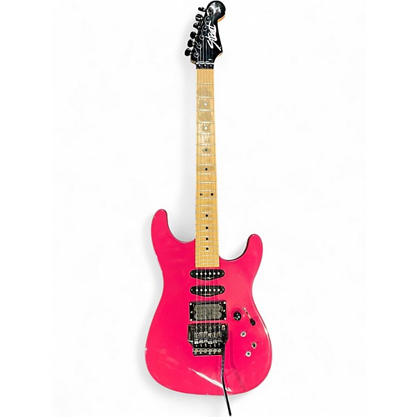 Used 1980s Fender HM STRAT Pink Solid Body Electric Guitar