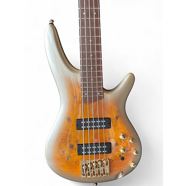Used Ibanez SR405EPBDX Mars Gold Metallic Burst Electric Bass Guitar