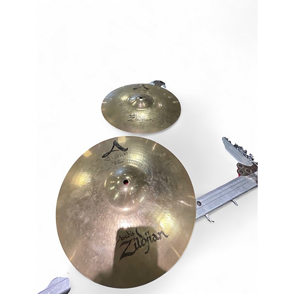 Used Zildjian 14in A Custom Hi Hat Pair Cymbal