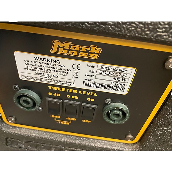 Used Markbass MB58R 102 Bass Cabinet