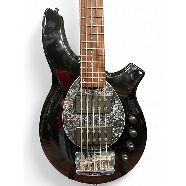Used Ernie Ball Music Man Bongo 5 HH GLOSS BLACK Electric Bass Guitar