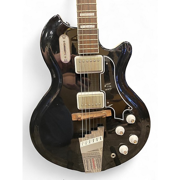 Used Supro CORONADO II Black and White Solid Body Electric Guitar