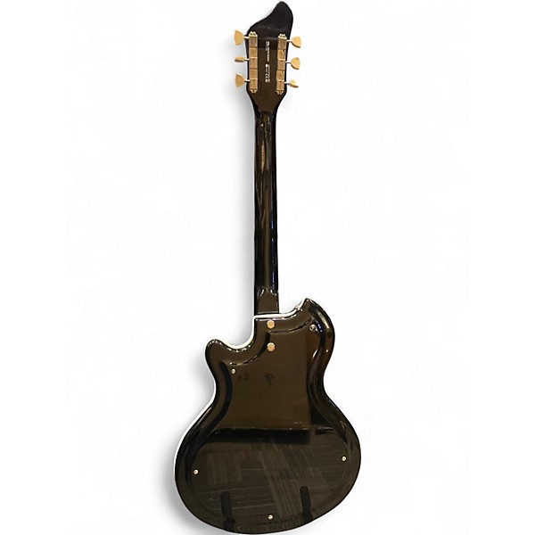 Used Supro CORONADO II Black and White Solid Body Electric Guitar