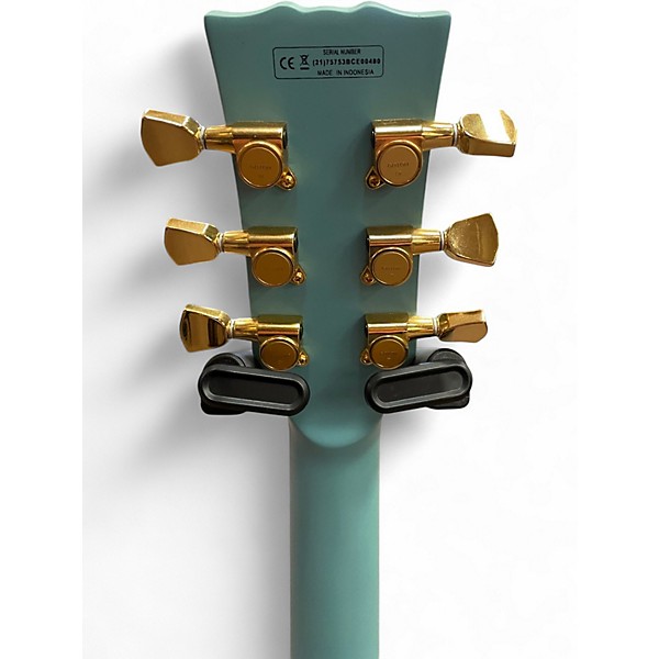 Used Harley Benton DC LTD Gotoh Blue Solid Body Electric Guitar