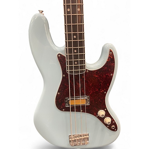 Used Fender Jazz Bass Gold Foil powder blue Electric Bass Guitar