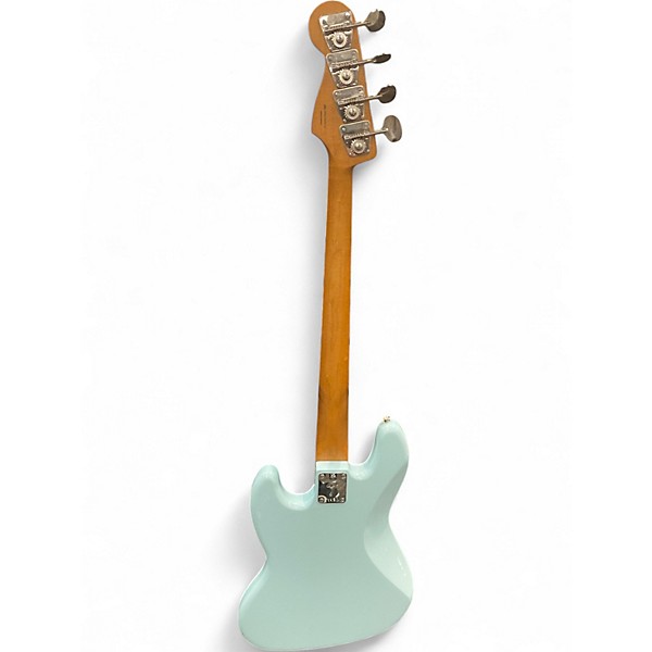 Used Fender Jazz Bass Gold Foil powder blue Electric Bass Guitar