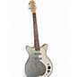 Vintage 1980s Danelectro DC-3 Silver Sparkle Hollow Body Electric Guitar thumbnail