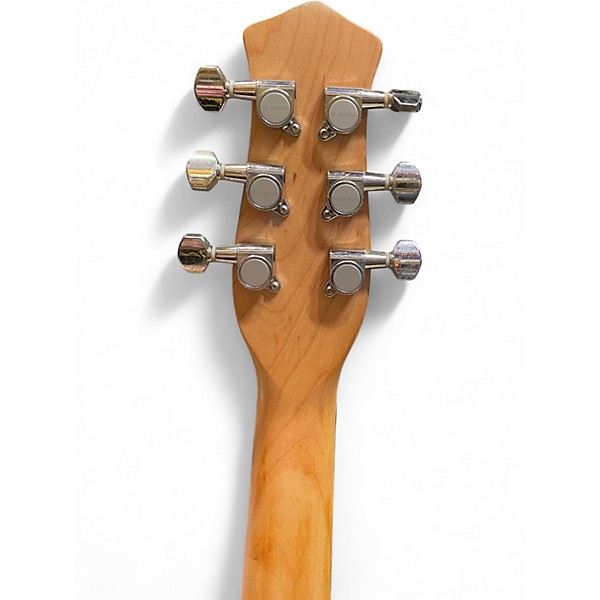 Vintage 1980s Danelectro DC-3 Silver Sparkle Hollow Body Electric Guitar