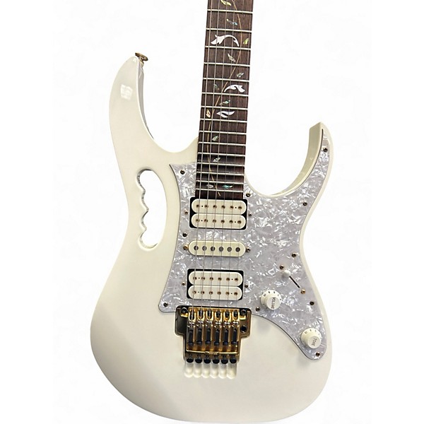 Used Ibanez JEM7V-WH White Solid Body Electric Guitar