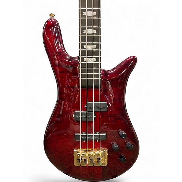 Used Specter Euro 4 LX Trans Red Electric Bass Guitar