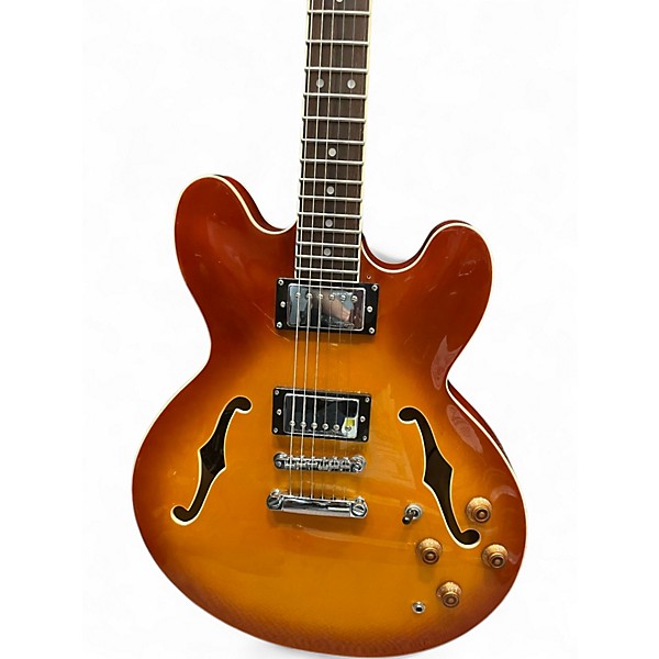 Used Vintage VSA500HB 2 Tone Sunburst Hollow Body Electric Guitar